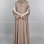 This Stylish Hoodie Abaya for women in Pakistan which is crafted in Nida Korean Fabric and a matching scarf in chiffon fabric.
