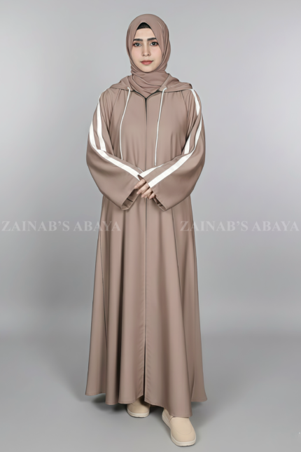 This Stylish Hoodie Abaya for women in Pakistan which is crafted in Nida Korean Fabric and a matching scarf in chiffon fabric.