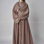 Nida Front Open Abaya with Butterfly Style Embroidery OL-1109
