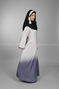 Nida Maxi Abaya in Two Tone Colors OL-1132 - Image 3