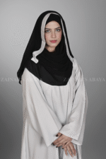 Nida Maxi Abaya for women in Two Tone Colors with a matching scarf in chiffon fabric