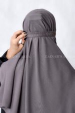 Grey Colored Nose Niqab for Women in Pakistan crafted with premium Chiffon fabric.