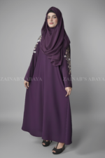 Embroidered Maxi Abaya for women in Pakistan is crafted with Premium Nida Korean Fabric as well as matching scarf in chiffon fabric.