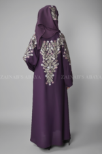 Embroidered Maxi Abaya for women in Pakistan which is crafted with Premium Nida Korean Fabric as well as matching scarf in chiffon fabric.