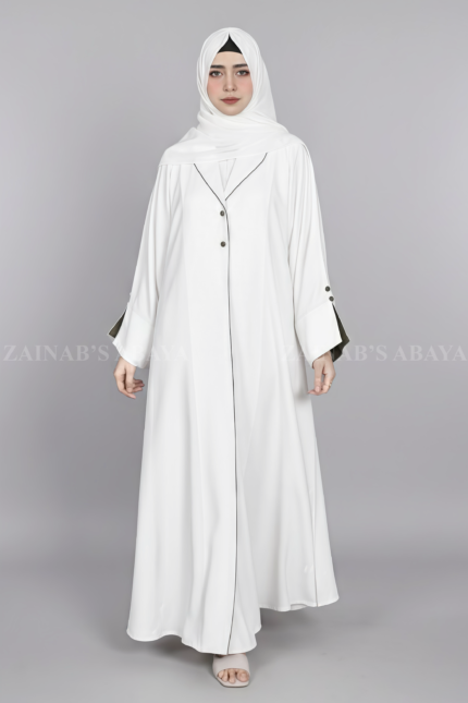 Nida Coat Style Abaya for Women in Pakistan crafted with premium Nida Korean Fabric