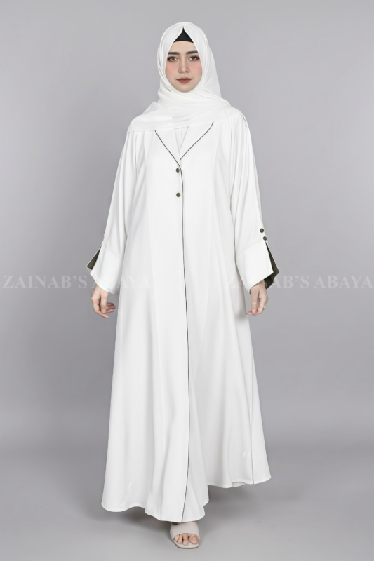 Nida Coat Style Abaya for Women in Pakistan crafted with premium Nida Korean Fabric