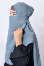 Jade Colored Nose Niqab For Women in Pakistan with Elastic Style which is crafted in Premium Chiffon Fabric
