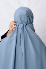 Jade Colored Nose Niqab For Women in Pakistan with Tie Style which is crafted in Premium Chiffon Fabric