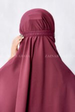 Maroon Colored Nose Niqab For Women in Pakistan with Elastic Style which is crafted in Premium Chiffon Fabric