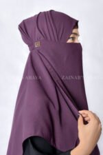 Purple Colored Nose Niqab for women in Pakistan with Chiffon Fabric