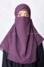 Purple Colored Nose Niqab for women in Pakistan with Chiffon Fabric