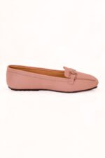 Soft Pink Ladies Pumps with Golden Chain Z 405 - Image 6