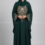 Nida Butterfly Abaya for women in Pakistan with Embroidery on Front & Sleeves