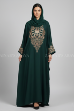 Nida Butterfly Abaya for women in Pakistan with Embroidery on Front & Sleeves