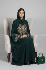 Nida Butterfly Abaya for women in Pakistan with Embroidery on Front & Sleeves