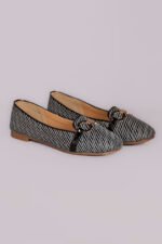 Striped Buckle Detail Ladies Pumps Shoes Z 407 - Image 2