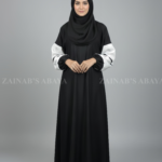 Nida Maxi Abaya for women in Pakistan with Two Joint Color Sleeves or matching scarf