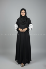Nida Maxi Abaya for women in Pakistan with Two Joint Color Sleeves or matching scarf