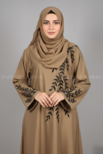 Nida Maxi for Women in Pakistan with Stylish embroidery on front and sleeves comes with a matching scarf in chiffon fabric.