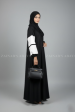 Nida Maxi Abaya for women in Pakistan with Two Joint Color Sleeves or matching scarf