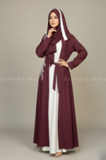 Embroidered Double Front Open Abaya OL-1101 - Image 3