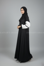 Nida Maxi Abaya for women in Pakistan with Two Joint Color Sleeves or matching scarf