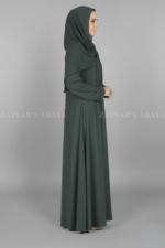 Nida Maxi Abaya for women in Pakistan features the elegant coat style from front comes with a matching scarf in chiffon fabric.