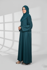 New Nida Front Open Gown Abaya Cut Work Embroidery On Front & Bottom – 0797 - Image 4