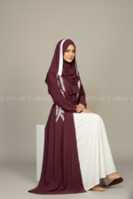 Embroidered Double Front Open Abaya OL-1101 - Image 4