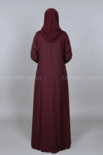 Nida front open abaya with intricate Zardozi work, offering a luxurious and elegant design.