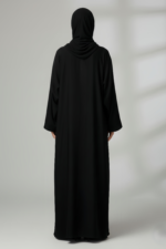 New Front Open Abaya with Embroidery on Front & Sleeves OL-860 - Image 5