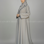 Coat Style Abaya with Front Button and Piping OL-1124