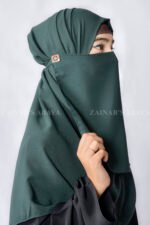 Green Tie Style Nose Niqab Ac-92 - Image 2