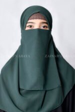 Green Tie Style Nose Niqab Ac-92