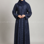 Zoom Self Print Front Open Abaya for women in Pakistan