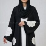 Nida Double Gown Abaya with Embroidery and Stone Work OL-1158