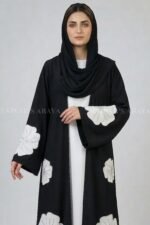 Nida Double Gown Abaya with Embroidery and Stone Work OL-1158