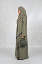 New Zainab Front Open Gown Abaya with front embroidery