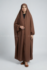Brown Colored Iraqi Chadar in Nida Fabric Acc-327