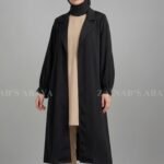 Black Color Short Coat Style Abaya OL-1168