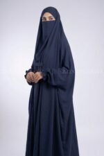 Navy Colored Nigar Jilbab for Women OL-1081 - Image 4