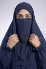 Navy Colored Nigar Jilbab for Women OL-1081 - Image 2