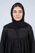 Nida Black Teacher Gown Abaya OL-1160 - Image 2