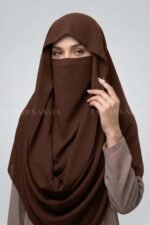 Brown Colored Misri Hijabi for women in Premium Chiffon Fabric
