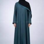 Mongiya Color Front Open Abaya in Romantic Nida Fabric Arn 119