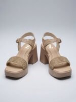 Soft Gold Strap Platform Heels Z 70 - Image 3