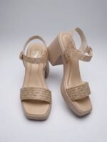 Soft Gold Strap Platform Heels Z 70 - Image 2