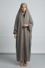 Iraqi Chadar in Nida Fabic with Front Open Button Style Acc-327