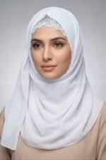 Premium Chiffon Fabric Scarf for Women Acc-58 - Image 8