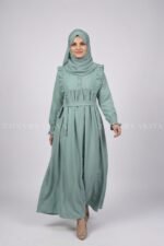 Grape Colored Nida Fabric Maxi Abaya 0987 - Image 4